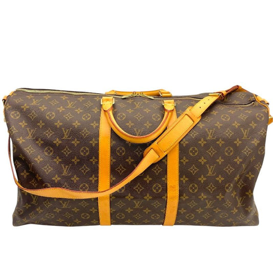 Louis Vuitton Keepall Bandoulière 60 Monogram Brown Unisex Bag