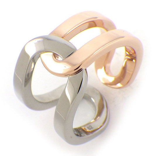 Piaget Possession Cross Ring in K18 White & Pink Gold - Size 12.5