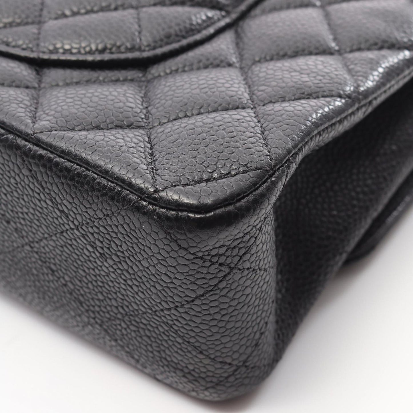 CHANEL Matelassé Double Flap Shoulder Bag - Black Leather