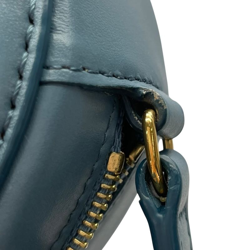 CELINE Oval Purse Shoulder Bag in Blue Leather - Exquisite Craftsmanship