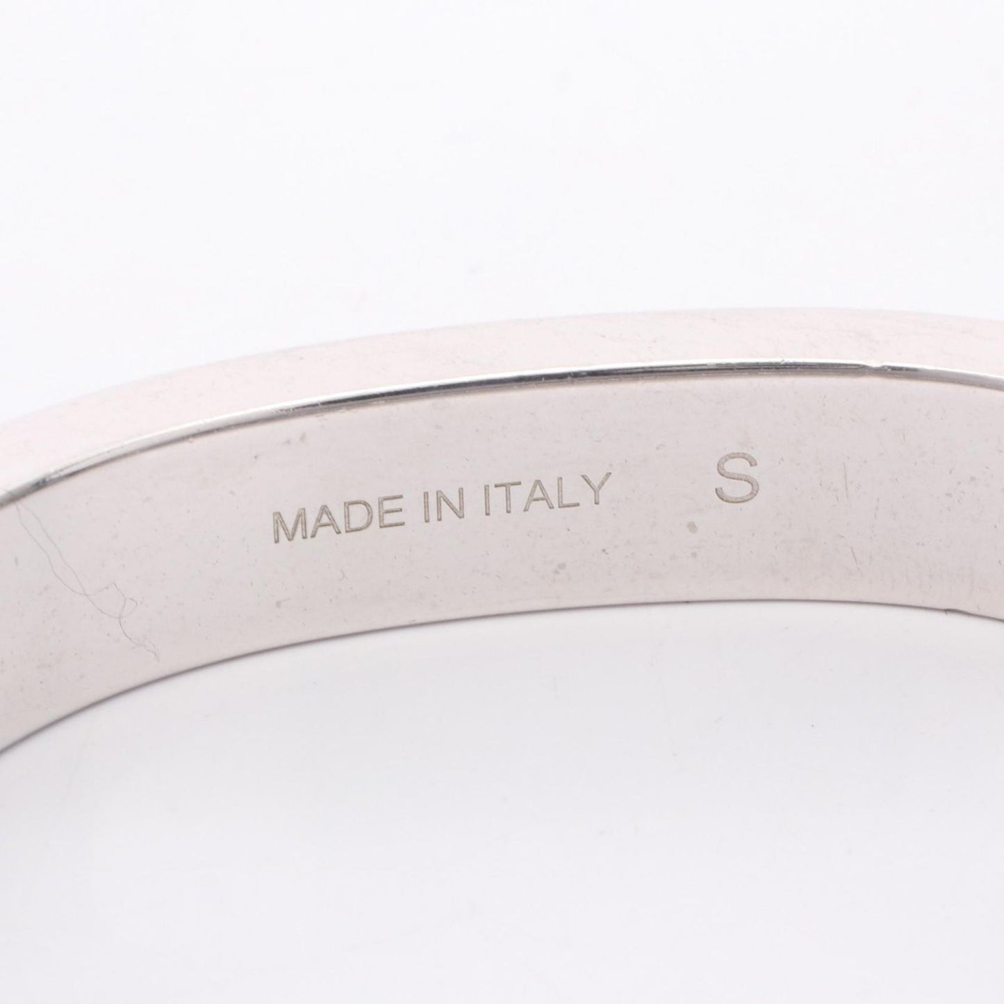 CELINE Silver Stainless Steel Bangle - Timeless Elegance