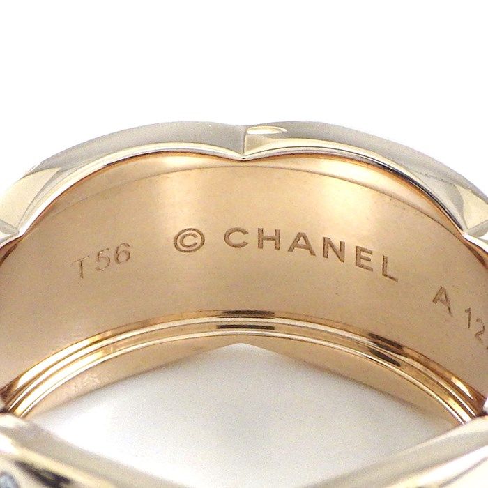 CHANEL Coco Crush Large Ring with Diamonds in K18 Beige Gold