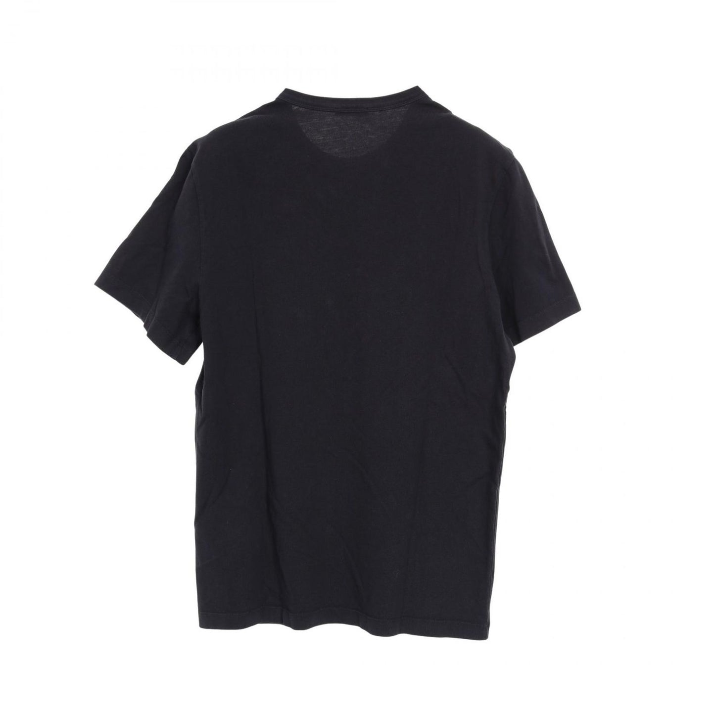 MONCLER Navy Cotton T-Shirt with Rubber Logo - Size S