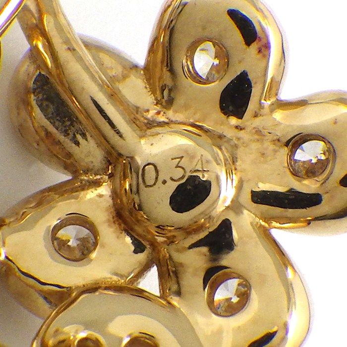 Ponte Vecchio Flower Pave Diamond Necklace in 18K Yellow Gold