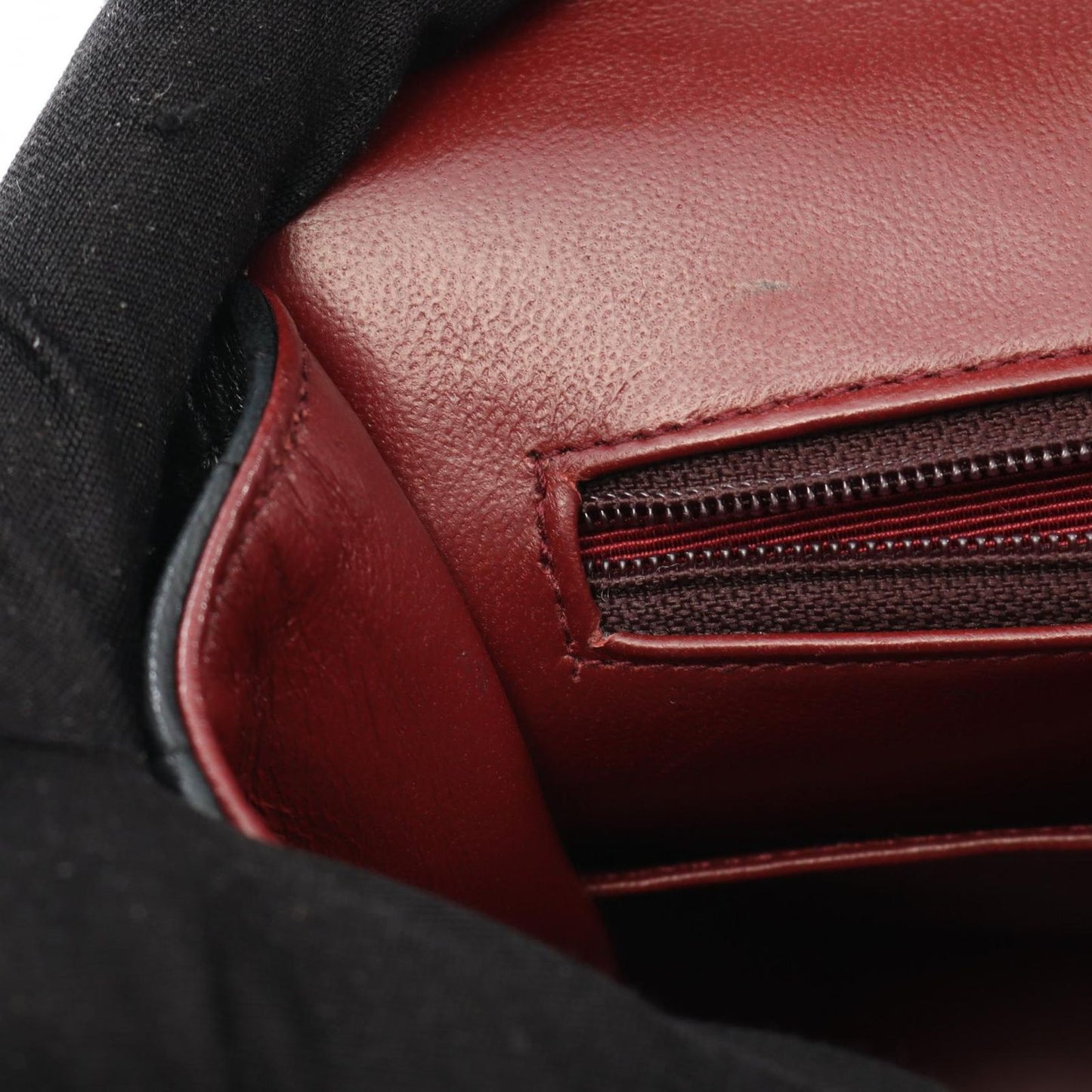 CHANEL Matelassé Double Flap Shoulder Bag in Black Lambskin