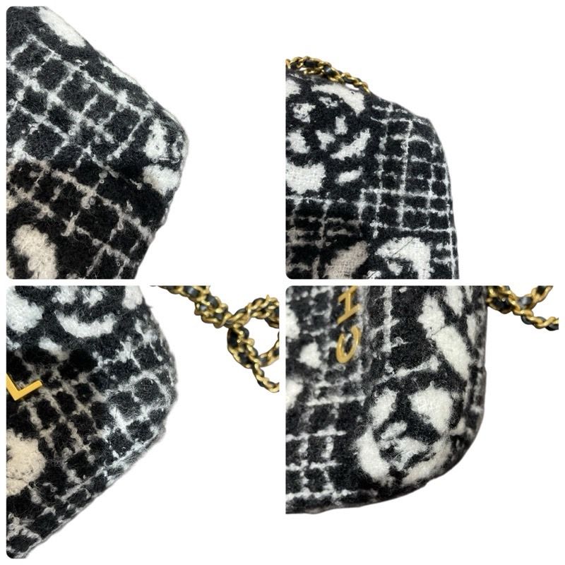 CHANEL Mini 22 Bag in Black & White with Gold Hardware