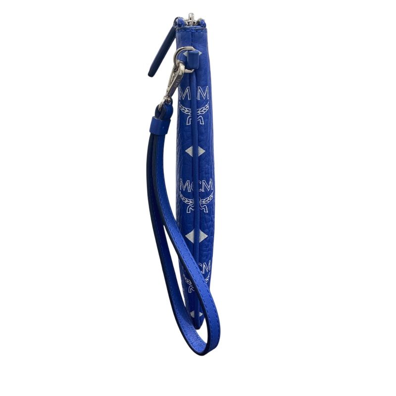 MCM Blue Leather Clutch Bag for Men - Exquisite Craftsmanship