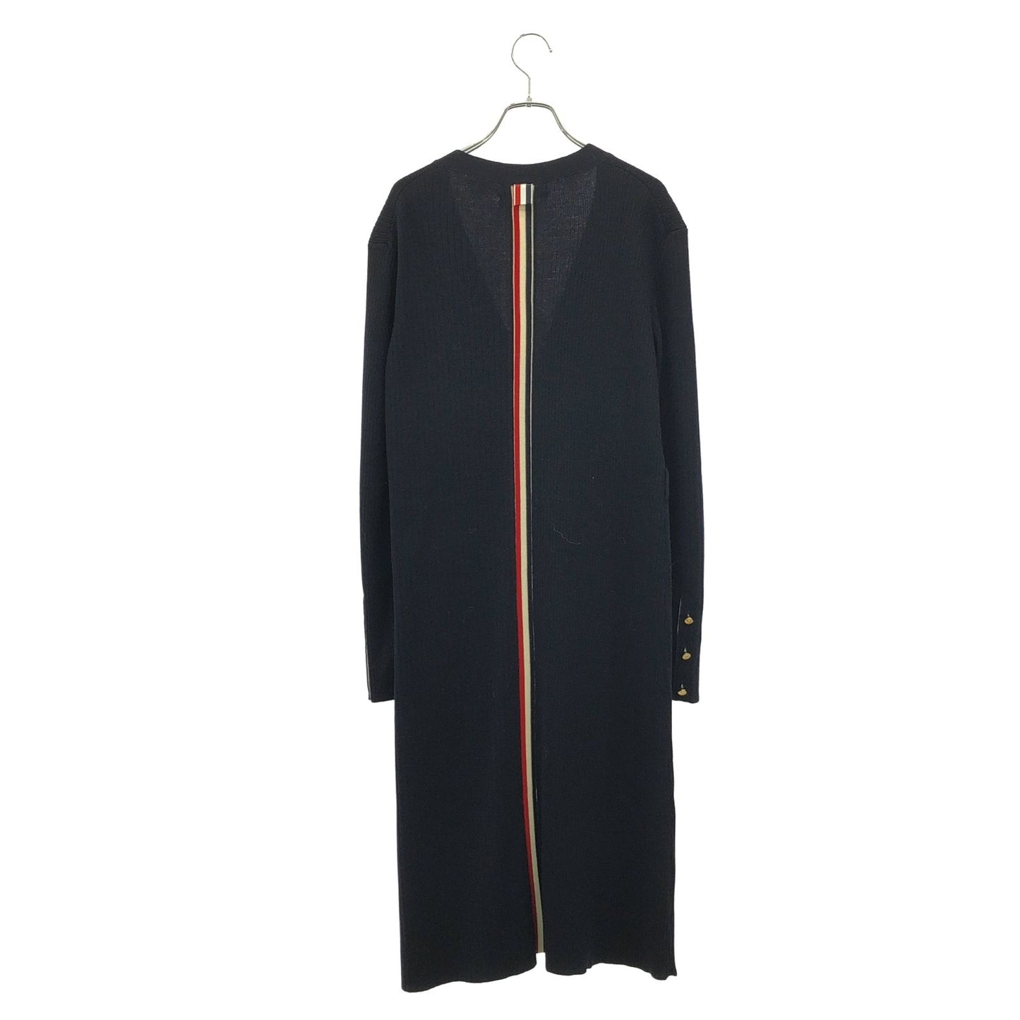 THOM BROWNE Dark Navy Multi-Color Long Cardigan - Size 40