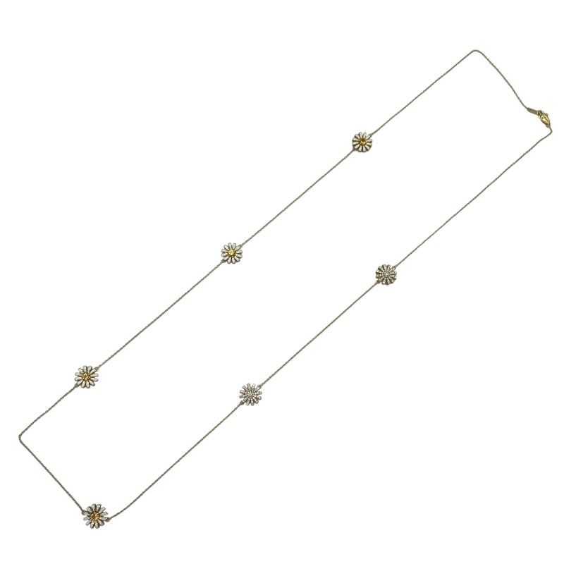 Damiani Margherita 6 Motif Long Necklace in 18K Yellow Gold
