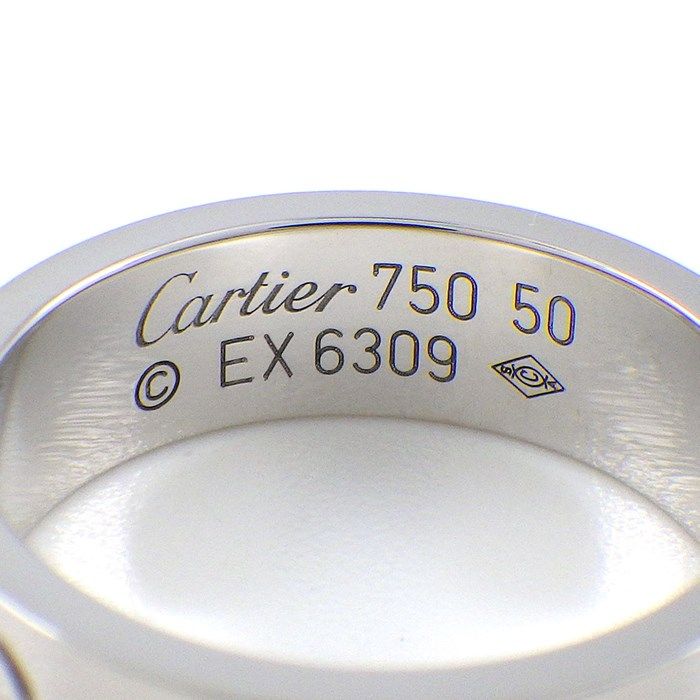 Cartier Love Ring Classic Model MM in K18 White Gold - Size 10