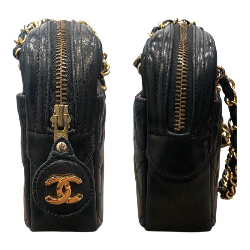 CHANEL Matelassé Chain Handbag - Black Lambskin, Iconic Elegance