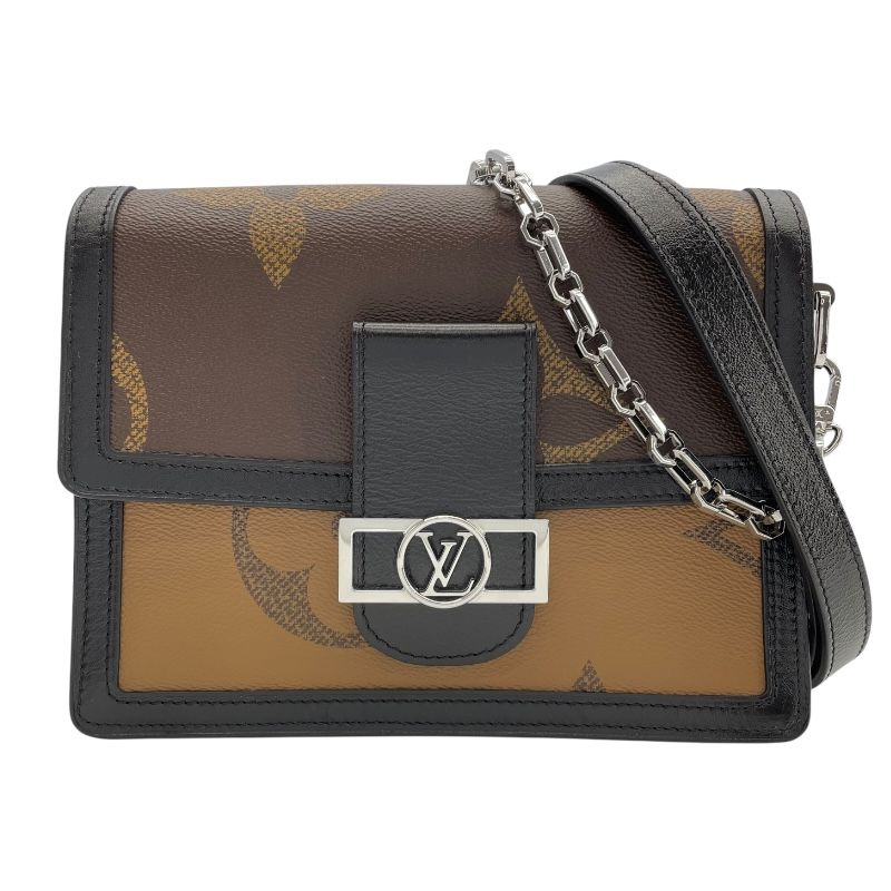 Louis Vuitton Dauphine MM Monogram Giant River Brown Shoulder Bag