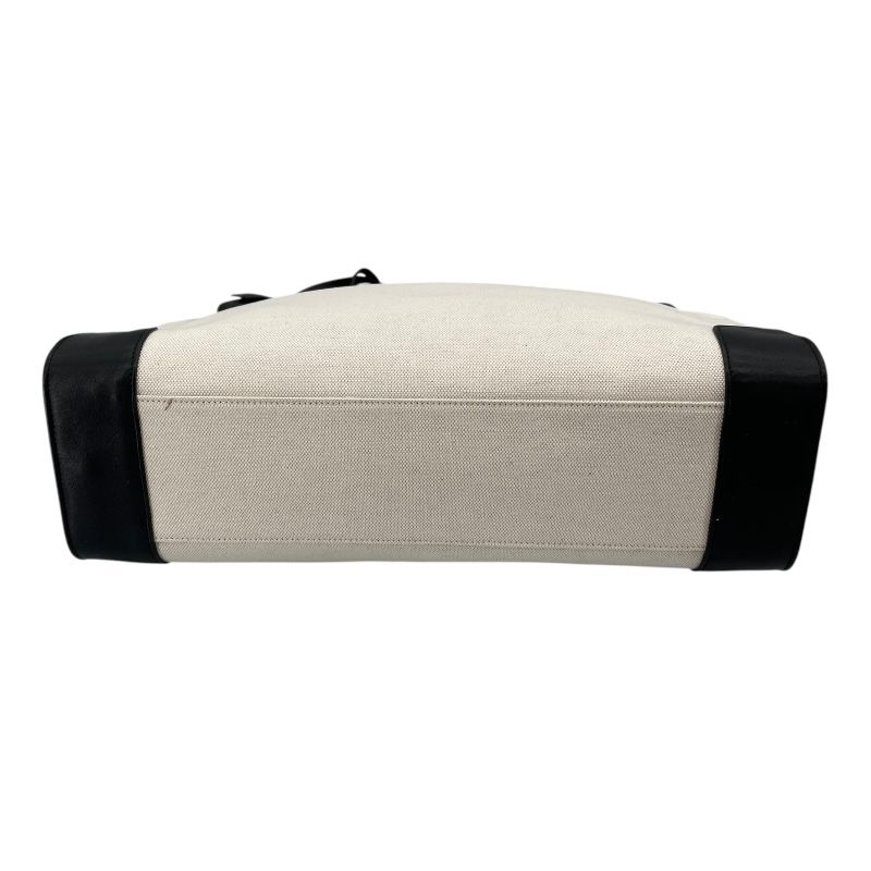 SAINT LAURENT Large Sac De Jour Tote in Natural/Black Canvas