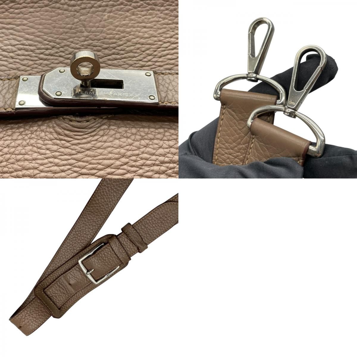 HERMES Gypsière 34 in Etoupe with Silver Hardware - Exquisite Craftsmanship