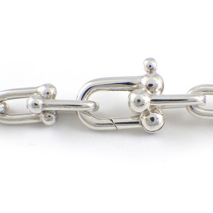 Tiffany & Co. Hardware Link Small Ball Lock Charm Necklace Set