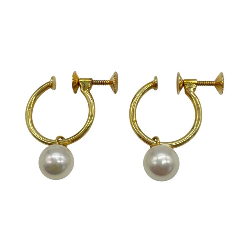 MIKIMOTO K18YG Pearl Earrings - Exquisite Elegance
