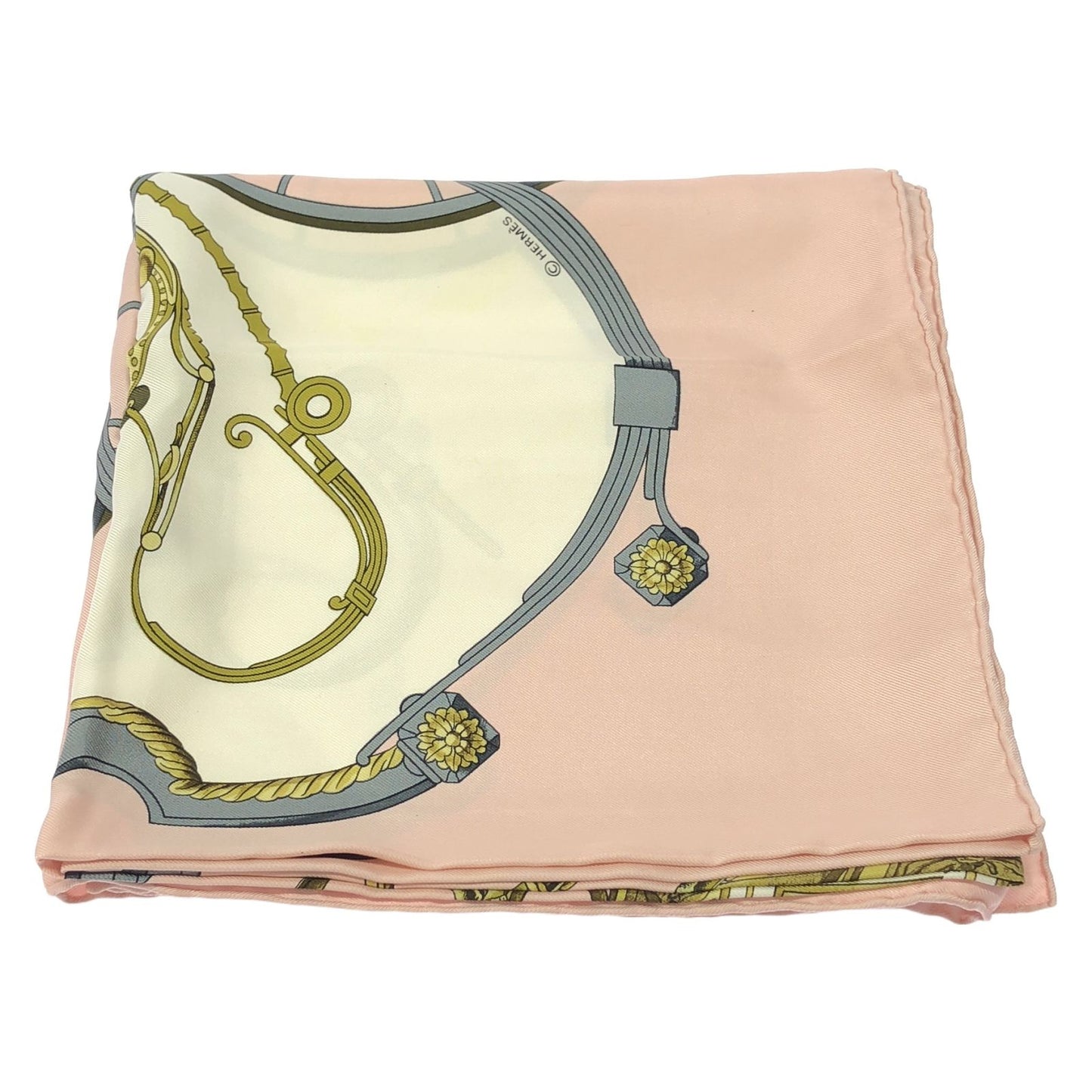 HERMES Pink Silk Scarf - Timeless Elegance