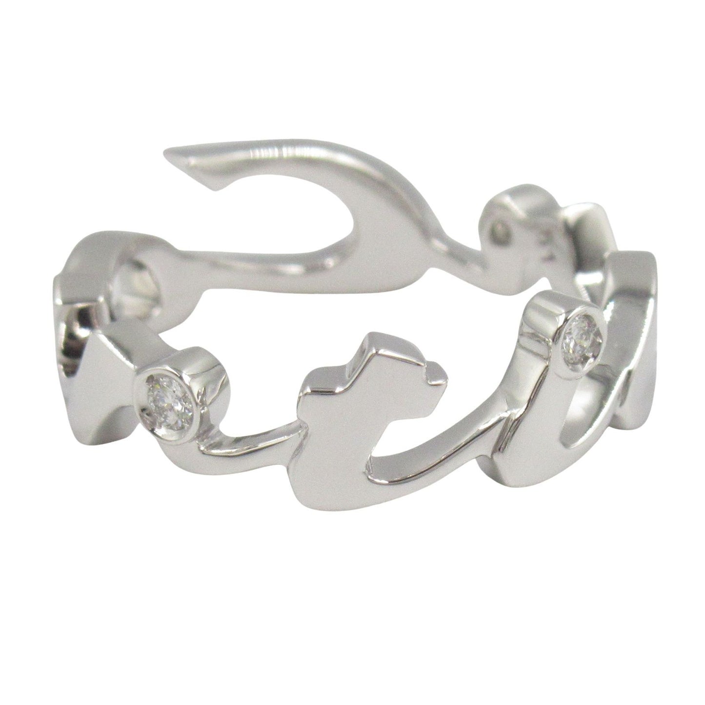 Cartier Signature 3PD Ring in 18K White Gold with Diamonds