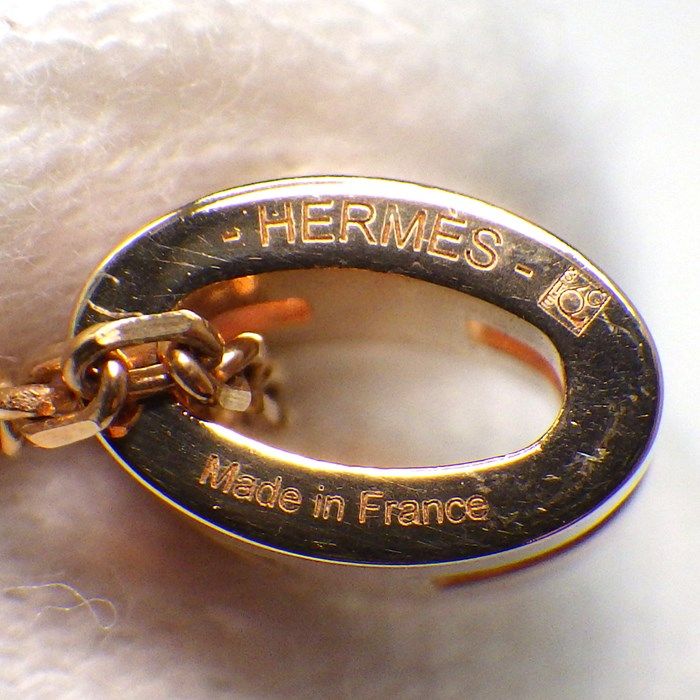 HERMES Mini Pop H Necklace in Pink Ash & Rose Dragee Lacquer