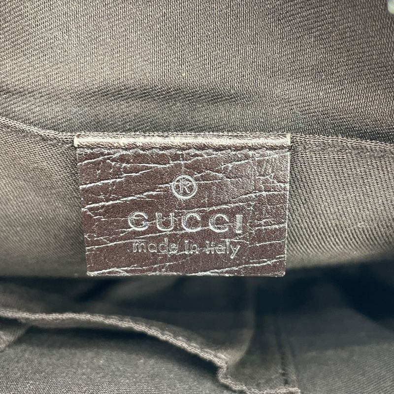 GUCCI GG Supreme Canvas & Leather Shoulder Bag - Beige