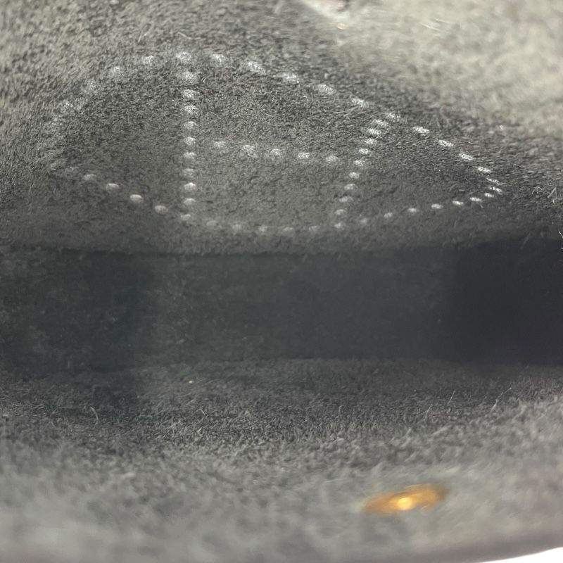 HERMES Evelyne TPM Black Togo Leather Shoulder Bag with Gold Hardware