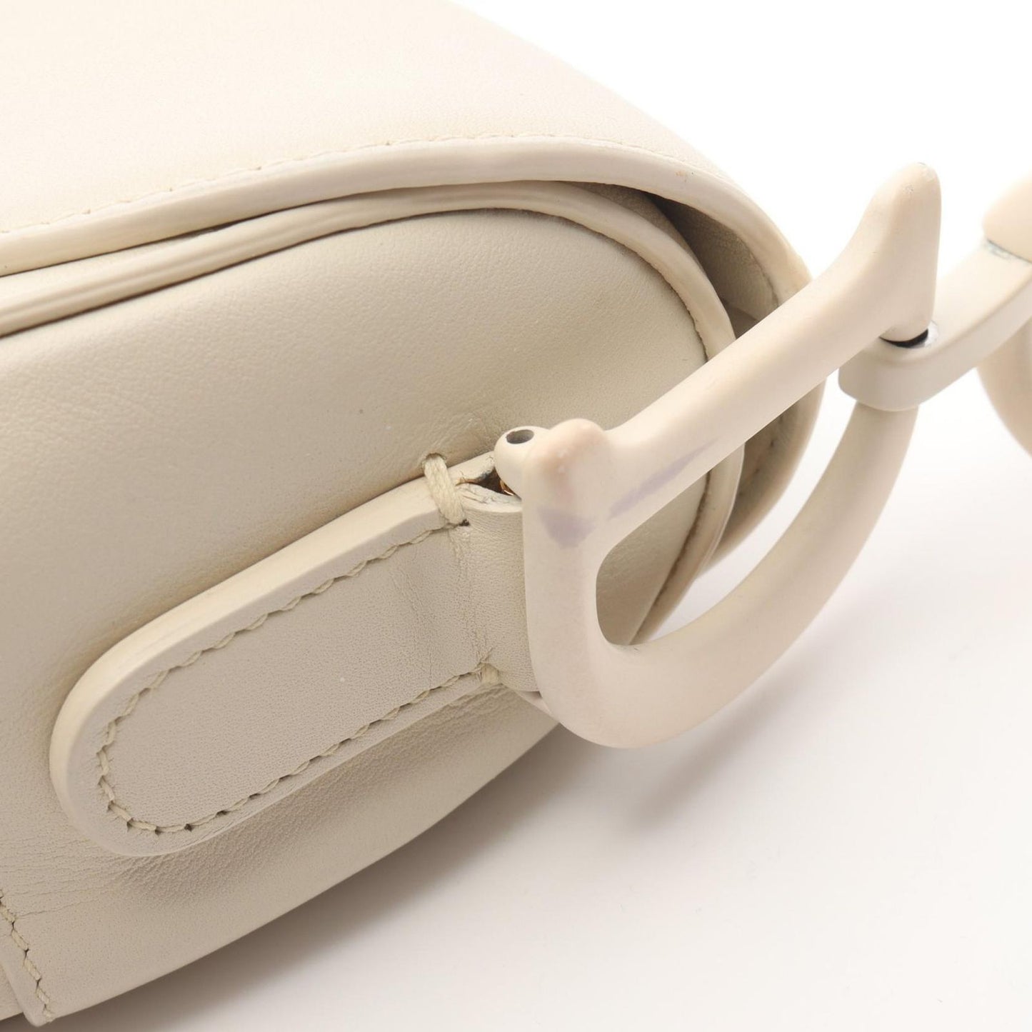 Dior Saddle Handbag in Off-White Leather - Timeless Elegance