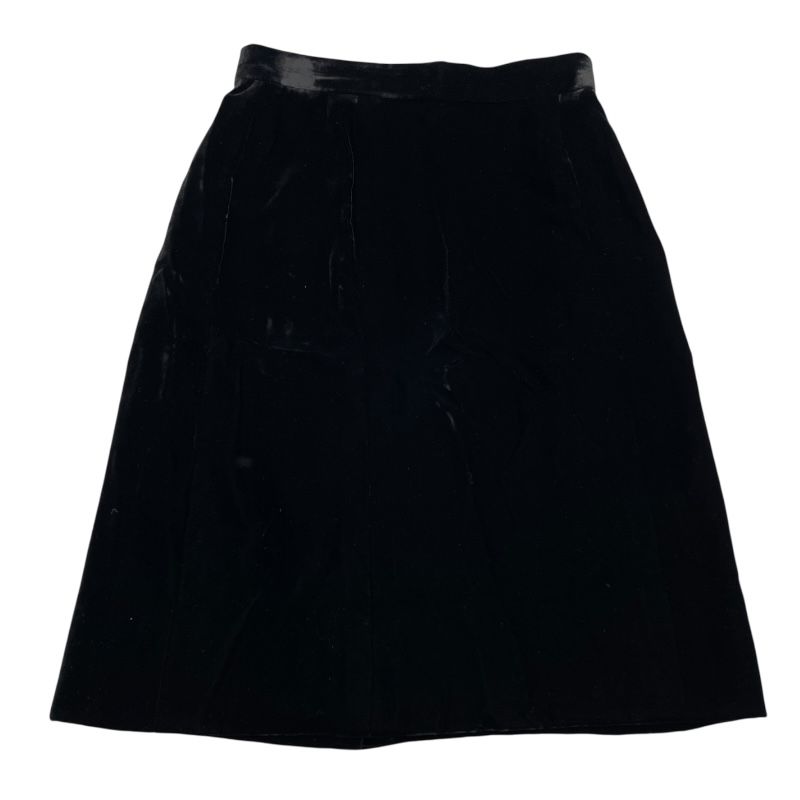 CHANEL Velvet Midi Skirt P08737 in Black - Timeless Elegance