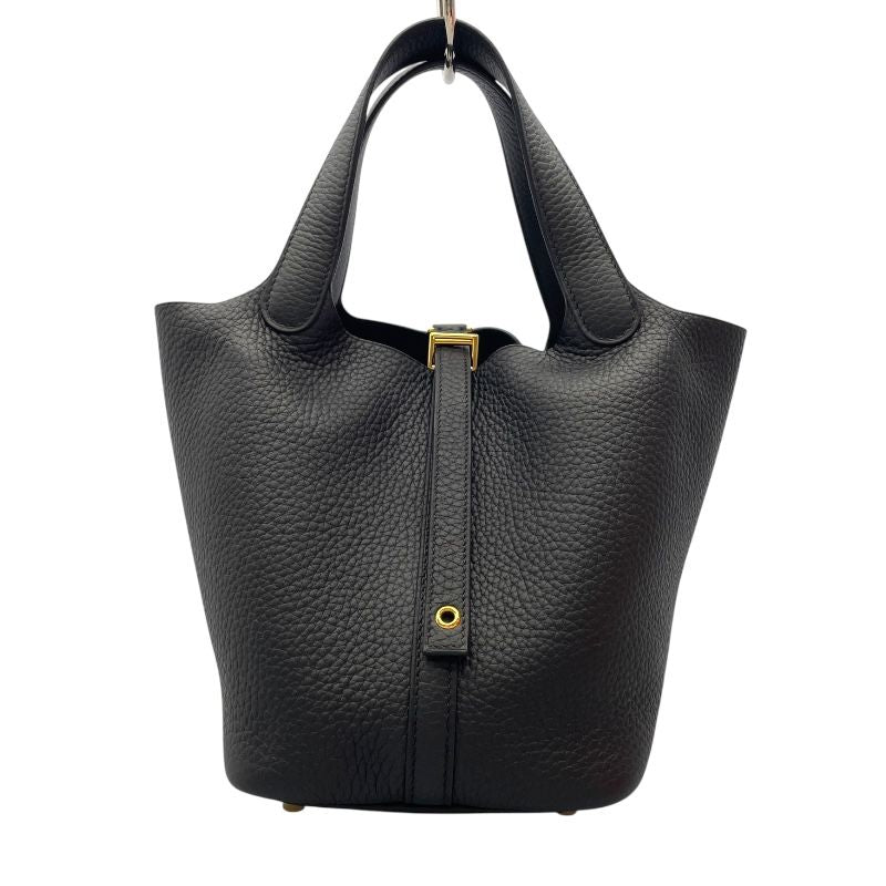 HERMES Picotin Lock PM Black with Gold Hardware - Unused Display Piece