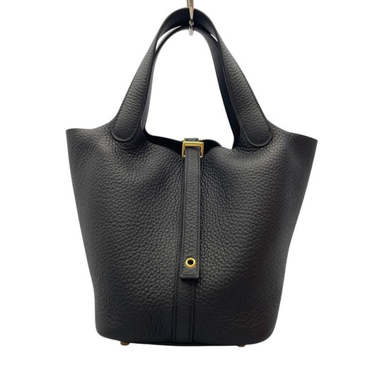 HERMES Picotin Lock PM Black with Gold Hardware - Unused Display Piece