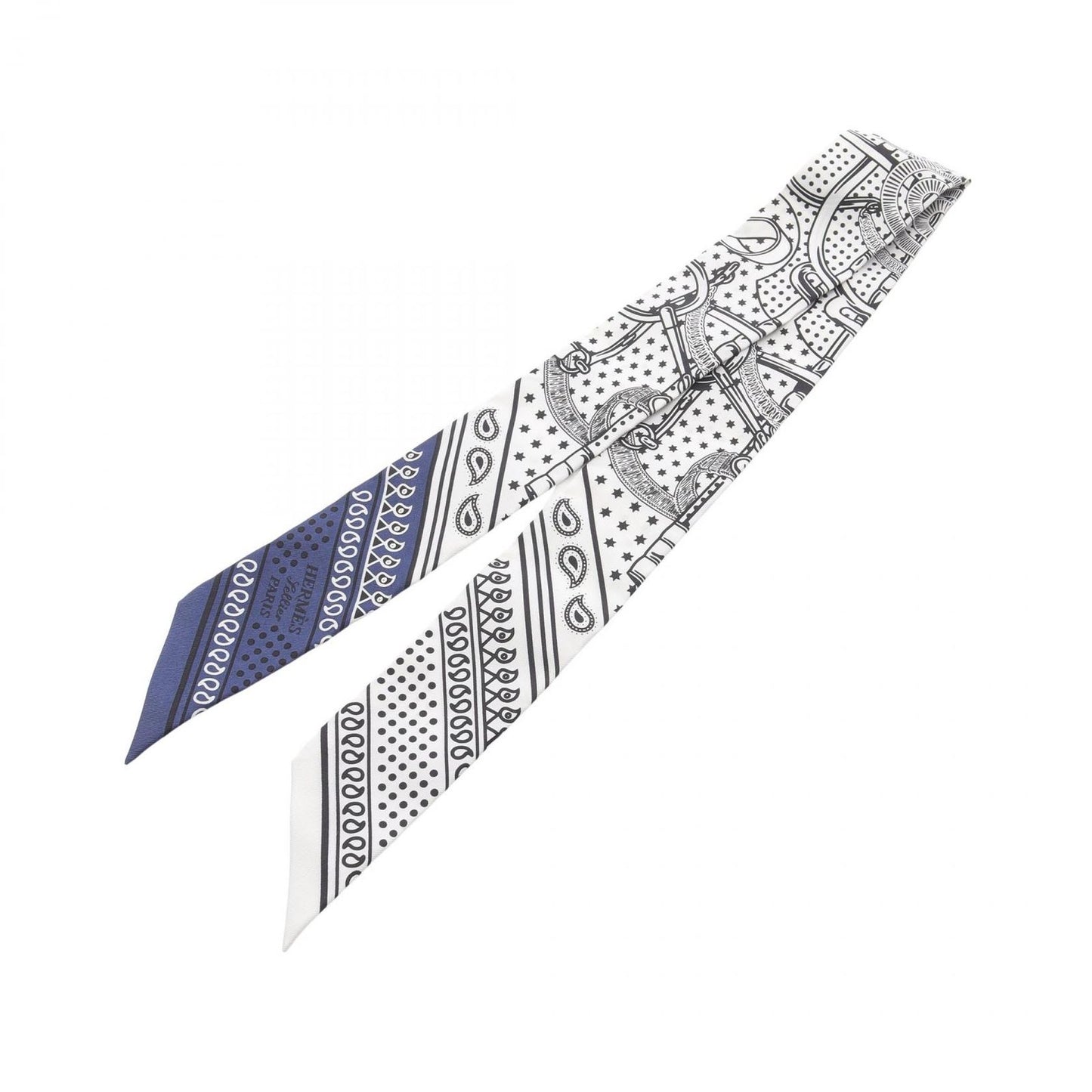 HERMES Eperon d'Or Twilly Scarf - Exquisite Silk Accessory