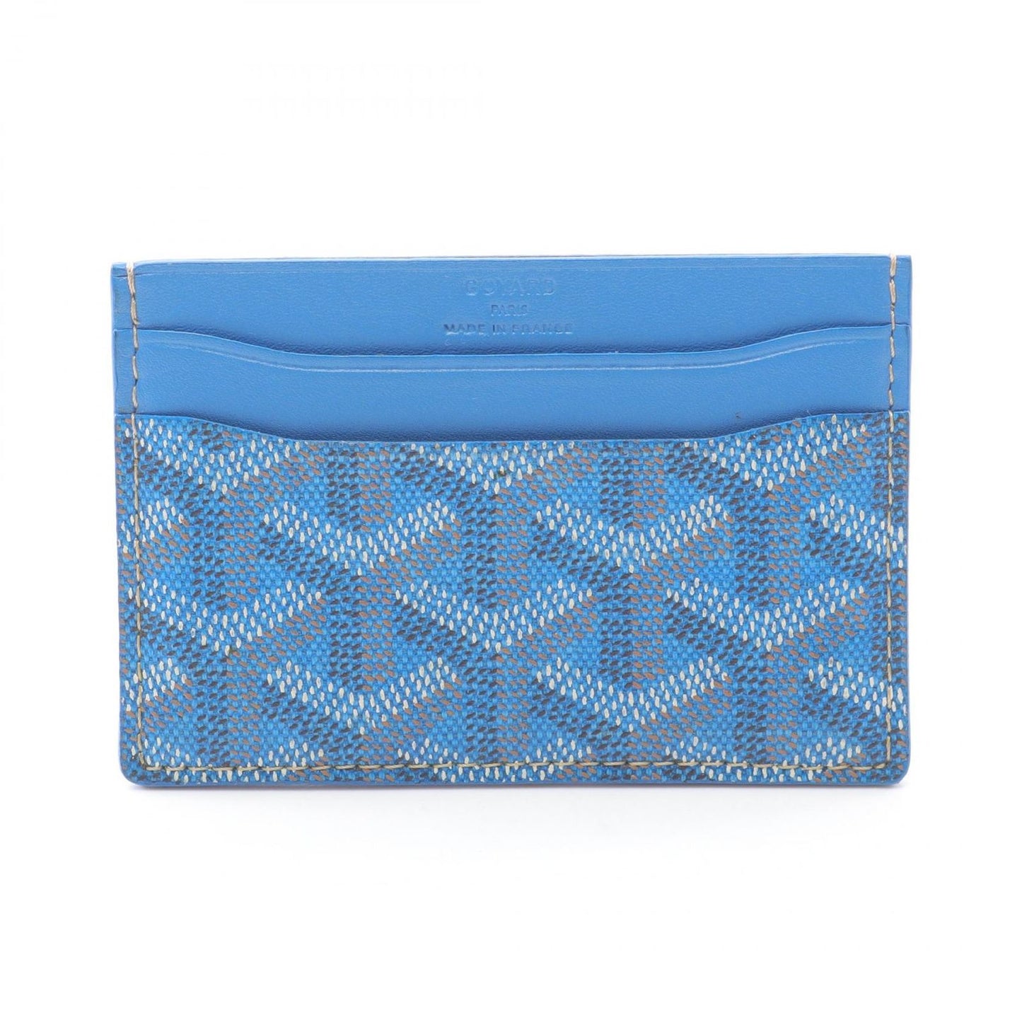 GOYARD Saint Sulpice Card Case in Blue Leather - Exquisite Craftsmanship