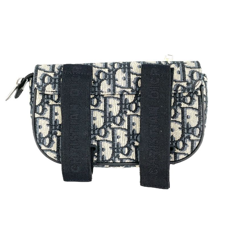 Christian Dior Opplique Canvas Arm Pouch in Beige & Black