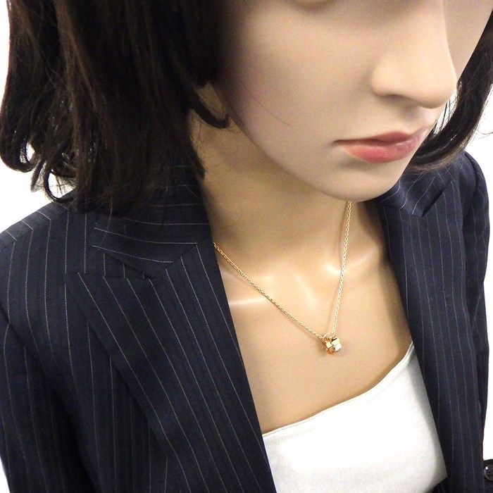 BVLGARI Serpenti Viper Necklace in K18 Pink Gold with White Shell