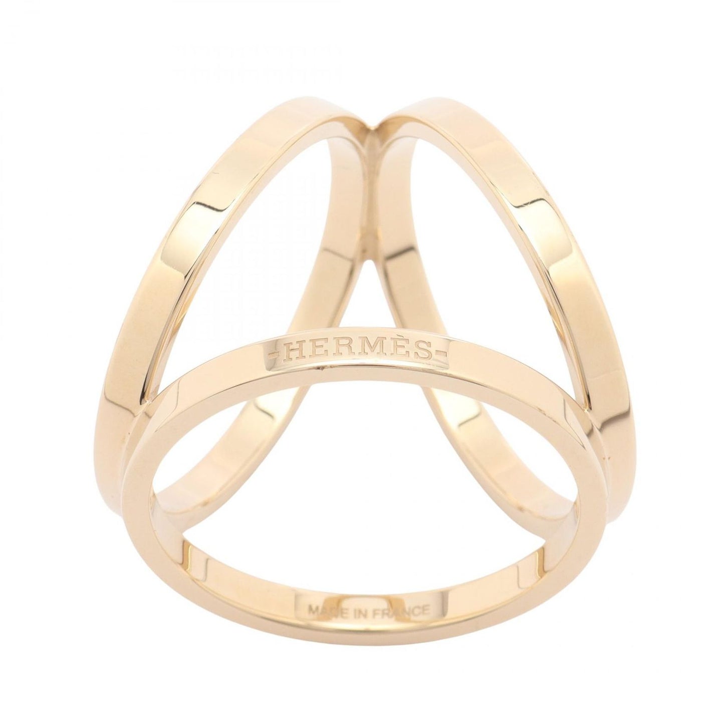 HERMES Trio Scarf Ring - Exquisite Gold Accessory