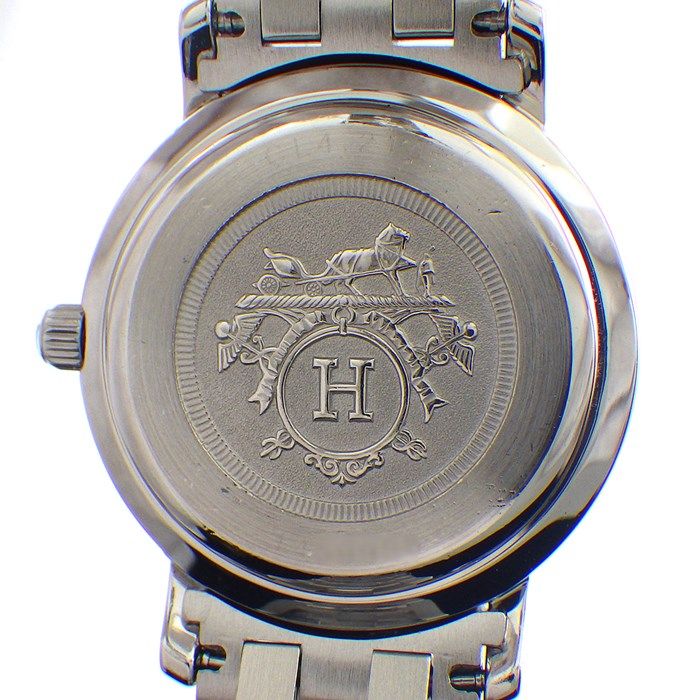 HERMES Clipper CL4.210 Date Quartz Watch - Sunray Gray Dial