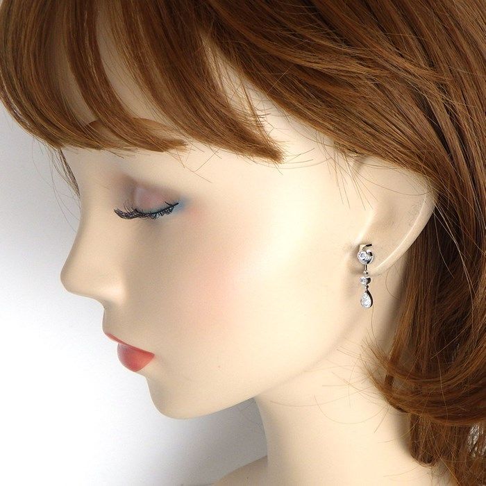 CHANEL Eternal No.5 Diamond Drop Earrings in K18 White Gold