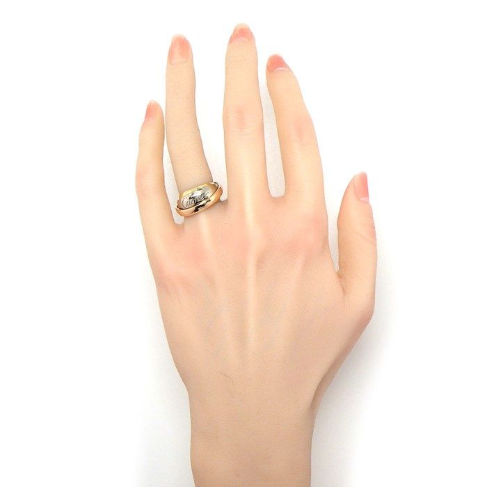 Cartier Trinity Ring - 18K Three-Color Gold, Size 8.5