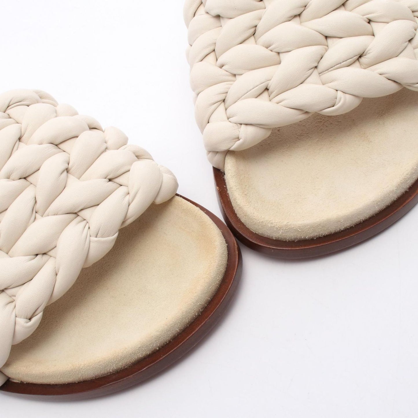 Chloe Woven Leather Sandals - Elegant Ivory Design
