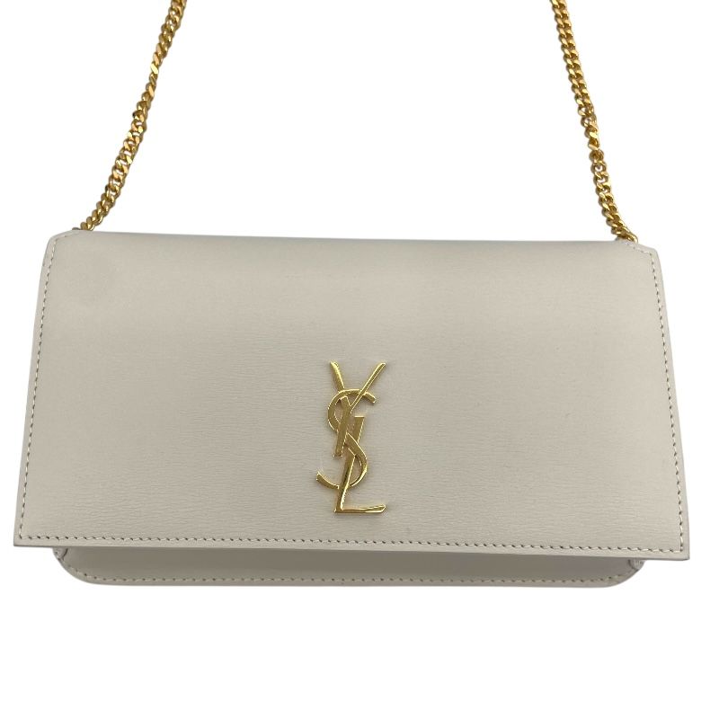 Saint Laurent White Leather Shoulder Bag - Iconic Elegance