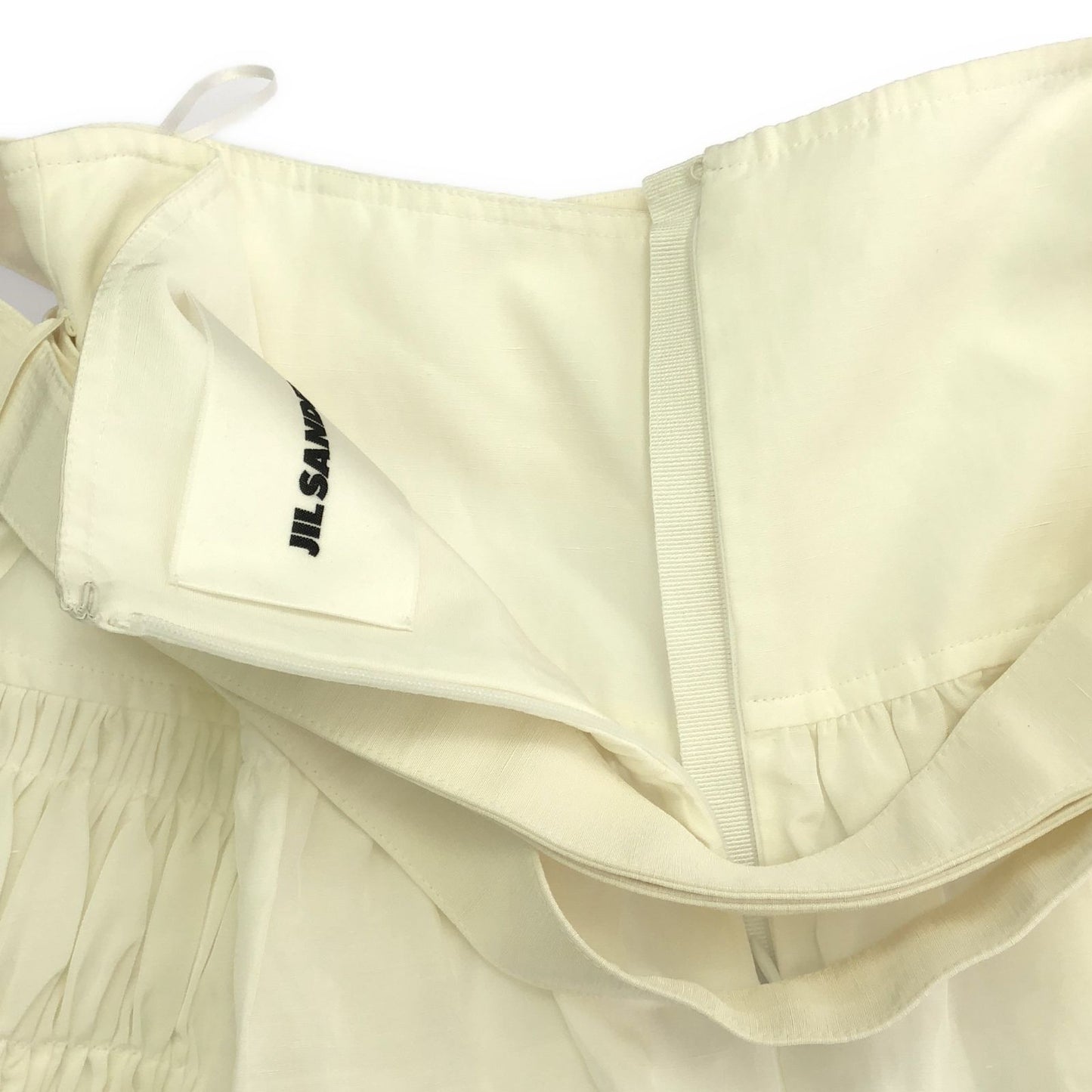JIL SANDER Elegant White Rayon Skirt - Size 38