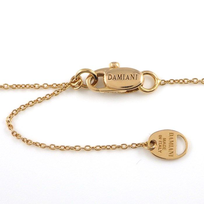 Damiani Belle Époque XXS Cross Necklace in K18 Pink Gold with Diamonds