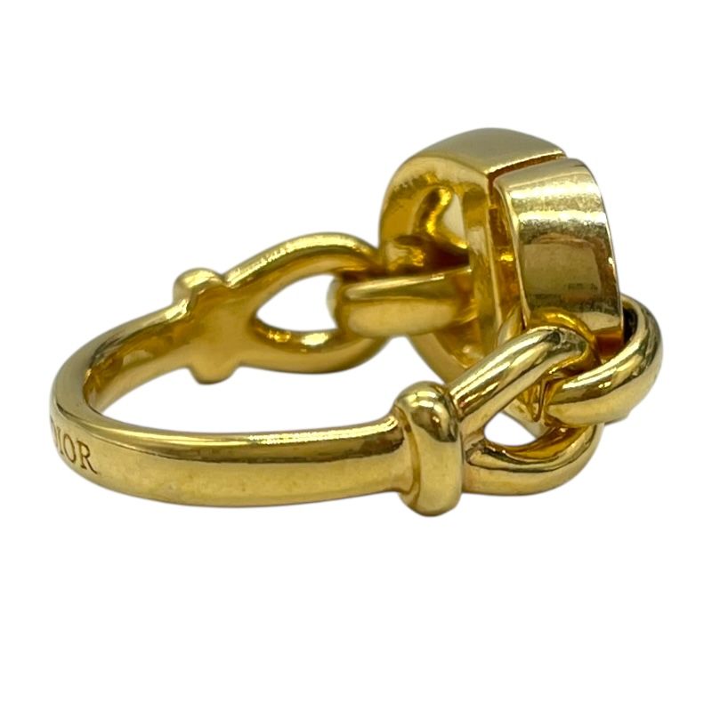Christian Dior 30 Montaigne Ring in Gold and Black Metal