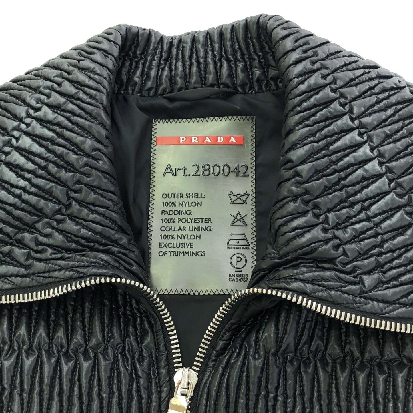 PRADA SPORT LINEA ROSSA Black Nylon Jacket - Timeless Elegance