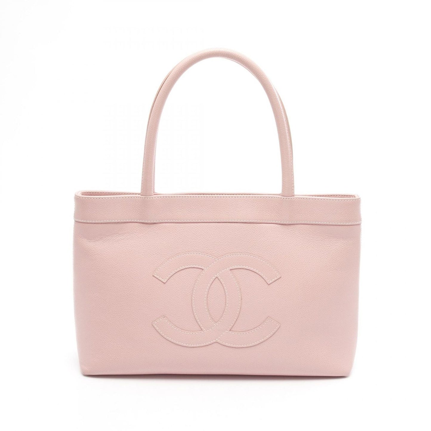 CHANEL Pink Caviar Leather Coco Mark Tote Bag - Timeless Elegance