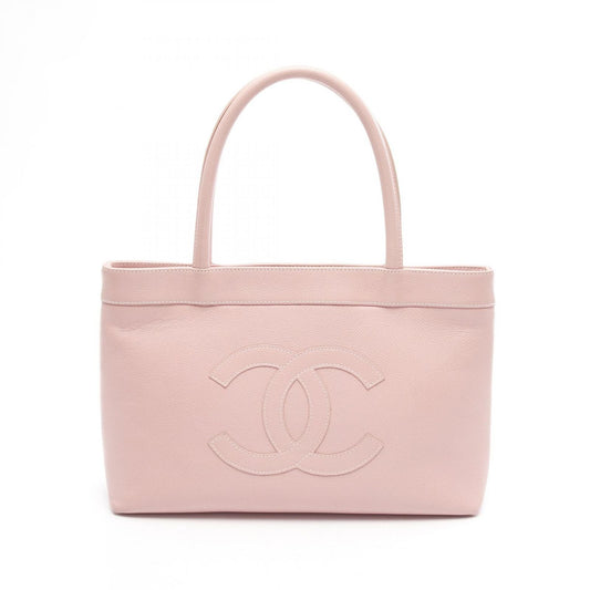 CHANEL Pink Caviar Leather Coco Mark Tote Bag - Timeless Elegance