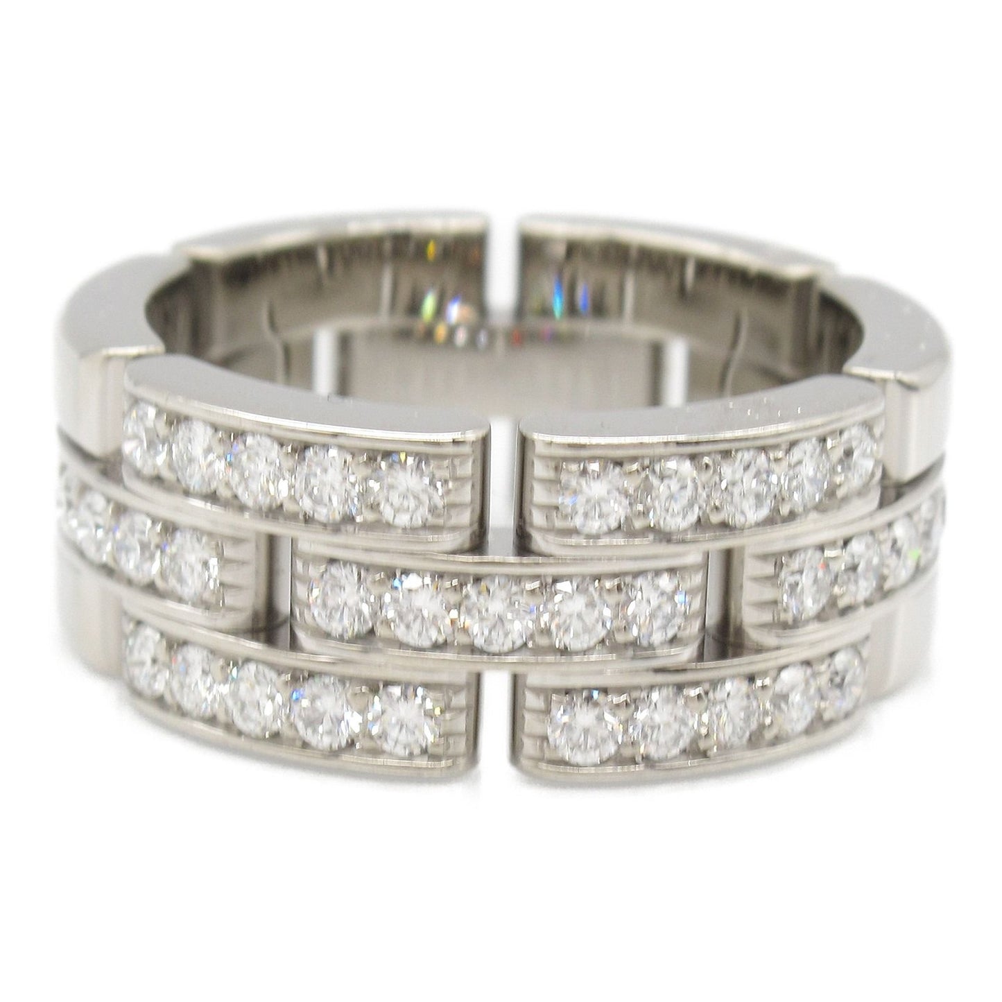Cartier Maillon Panthère Half Diamond Ring in 18K White Gold