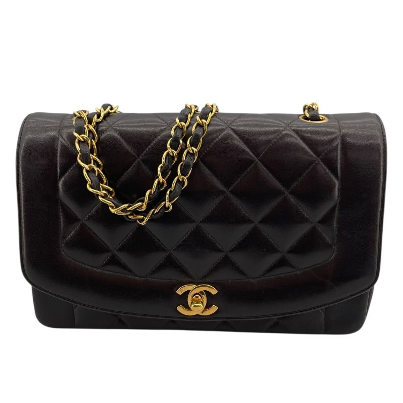 CHANEL Diana 25 Black Lambskin Shoulder Bag - Timeless Elegance