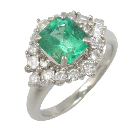Exquisite Emerald and Diamond Ring in Platinum - #10