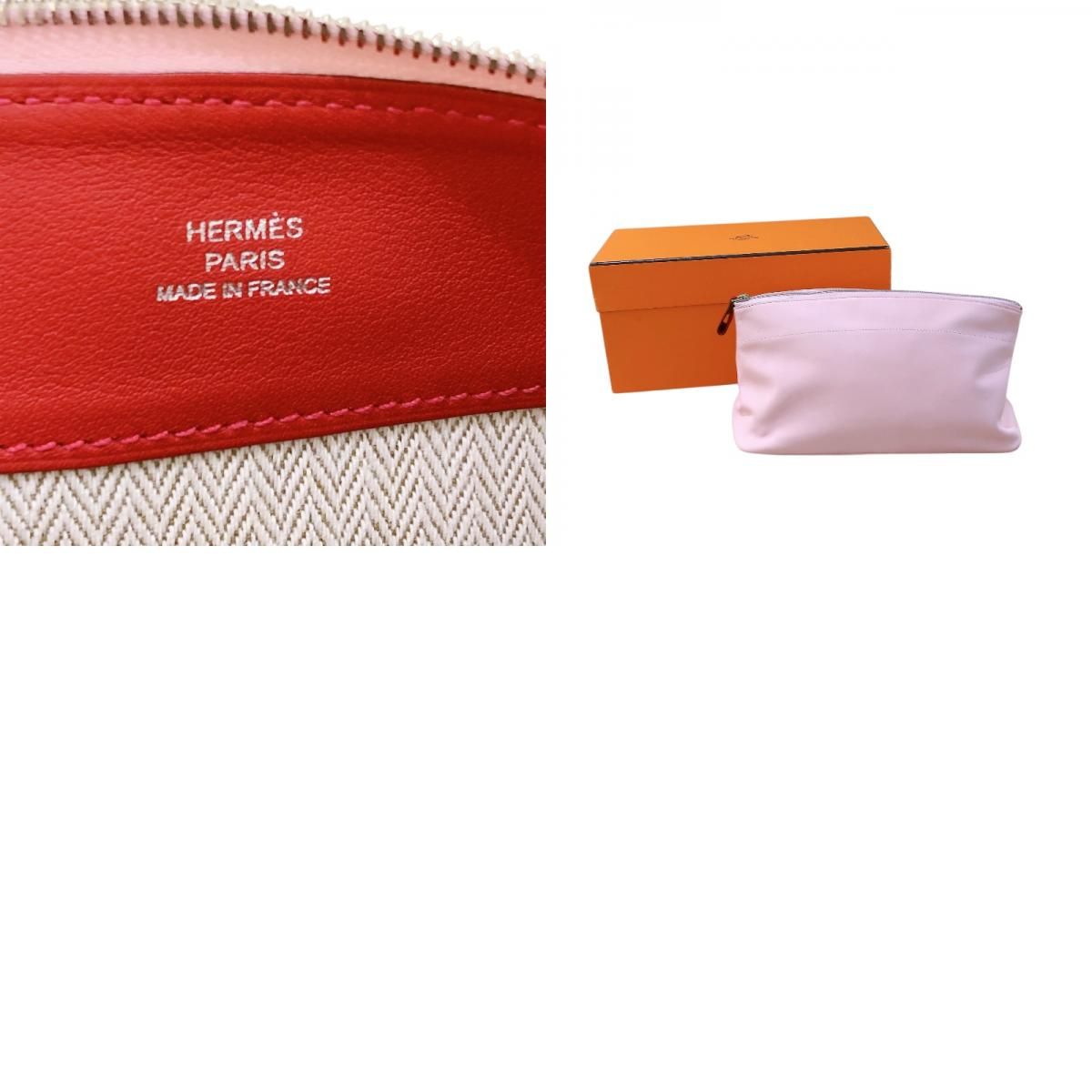 HERMES Toyuboyu GM T刻 Rose Sakura-Vermilion Swift Anemone Pouch