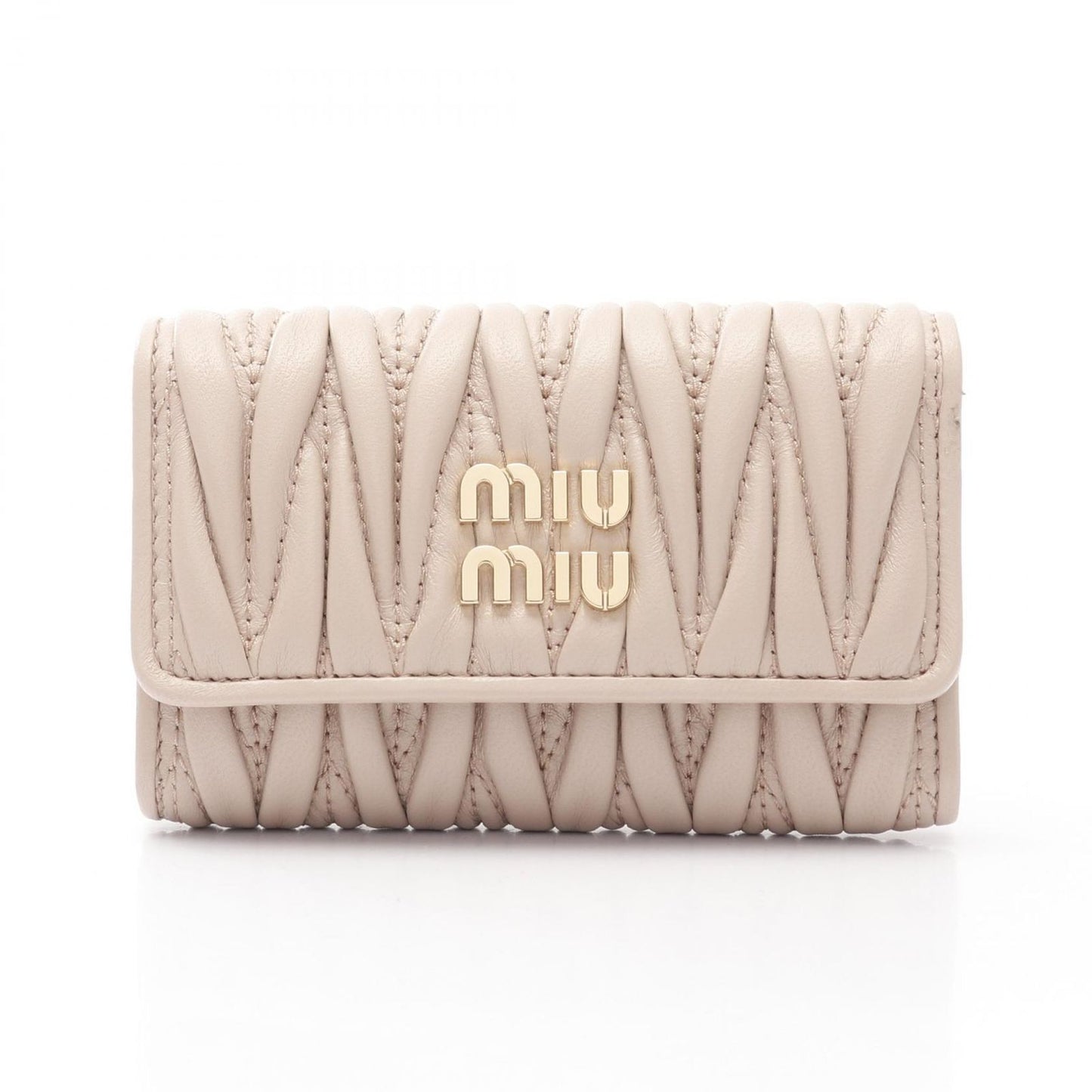 Miu Miu Matelassé Leather Key Case in Pink - Exquisite Craftsmanship